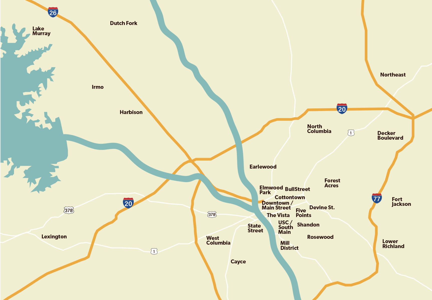 Annual Manual 2019 Neighborhoods & Districts map
